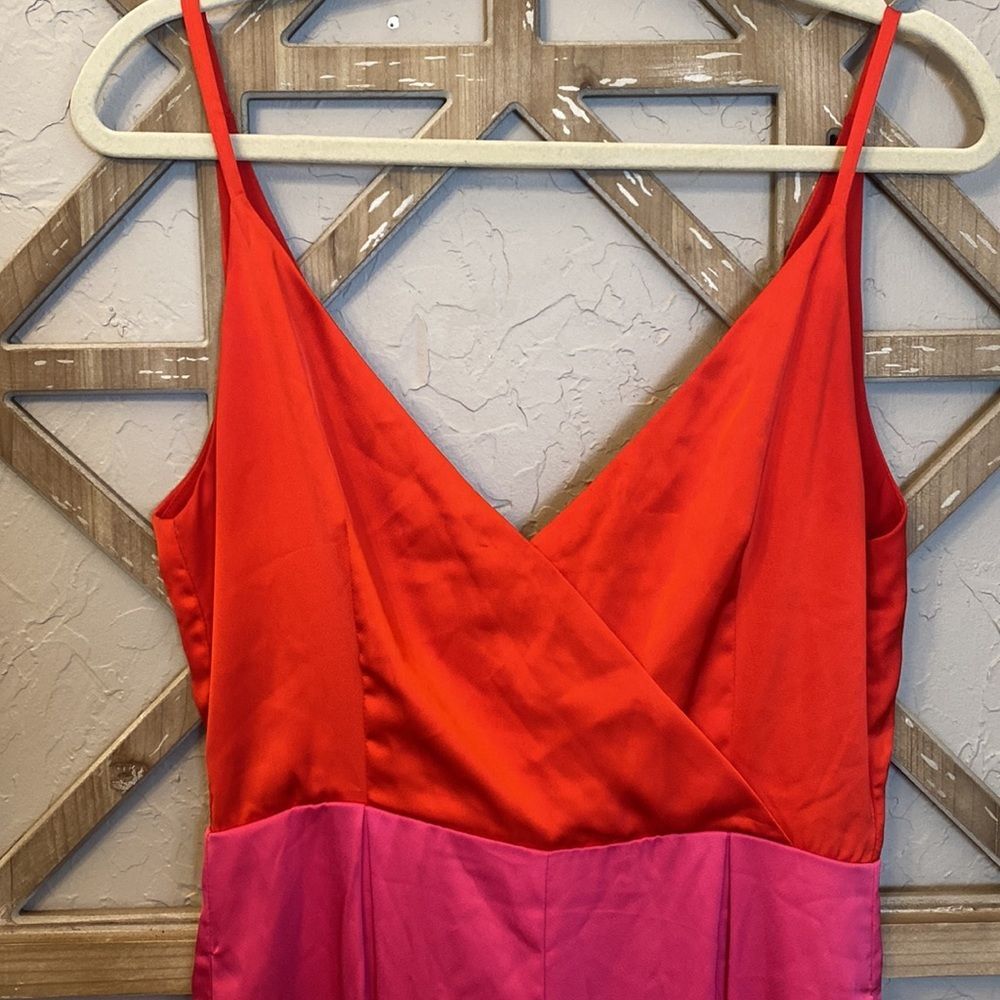 Strut & Bolt Pink And Red Color-Block Wide-Leg Ju… - image 5